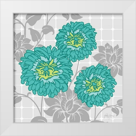 Young, Patty 26x26 White Modern Wood Framed Museum Art Print Titled - Dahlia Lama I