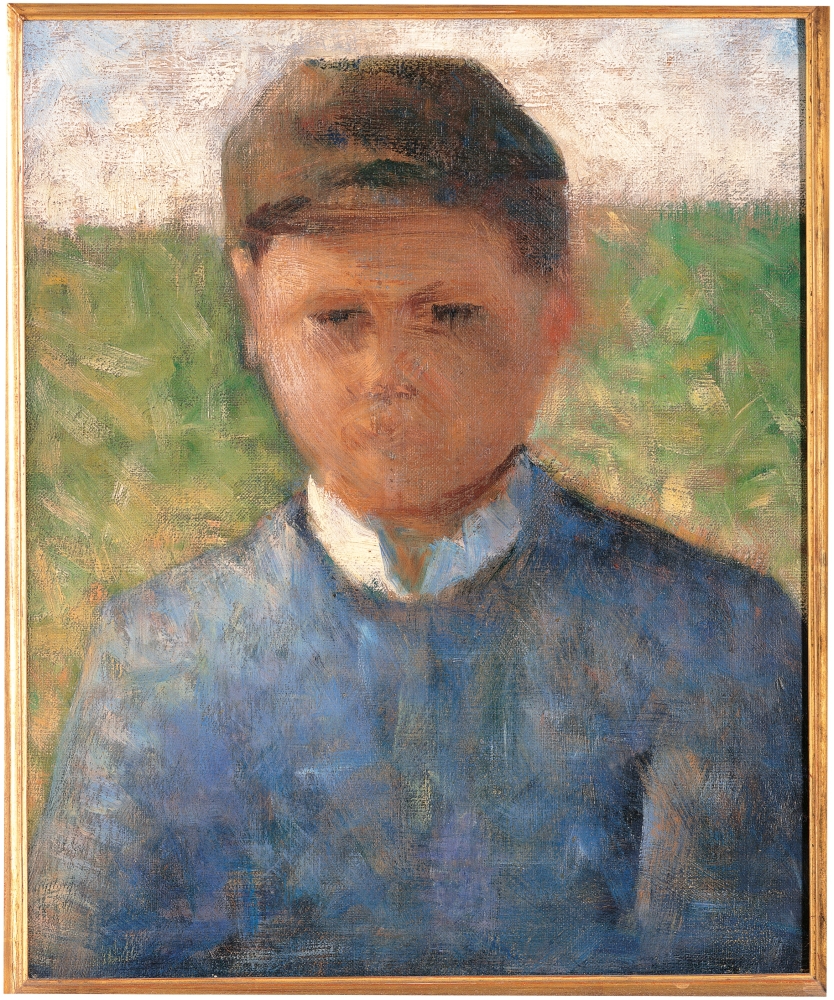 Young Peasant In Blue Canvas Art - (24 x 36)