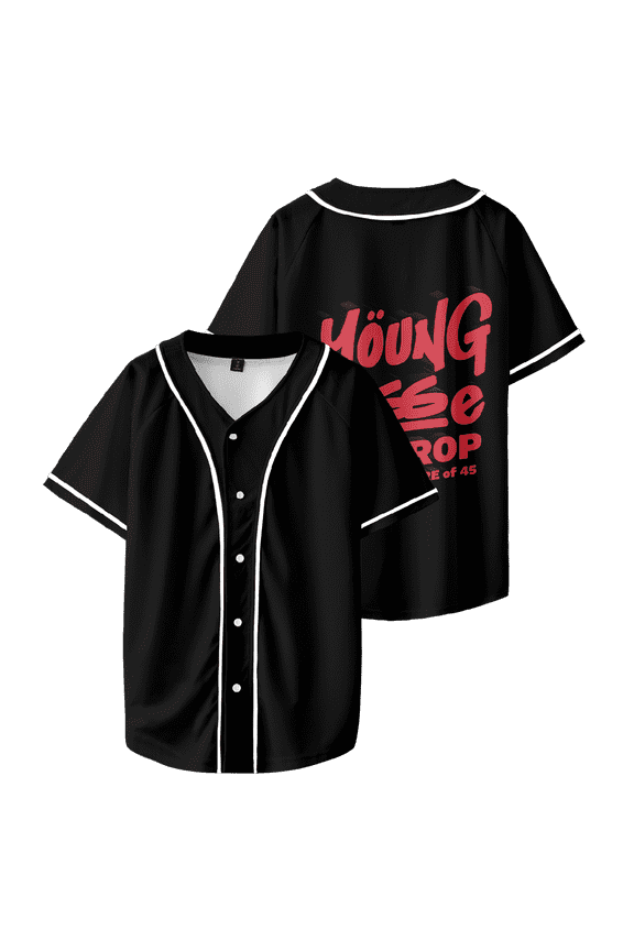 Young Posse Merch 082DROP Logo Baseball Shirt Unisex Short Sleeve Casual Shirts