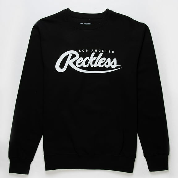 Young & Reckless Men's Big R Script Crewneck Sweatshirt (XX-Large, Black)