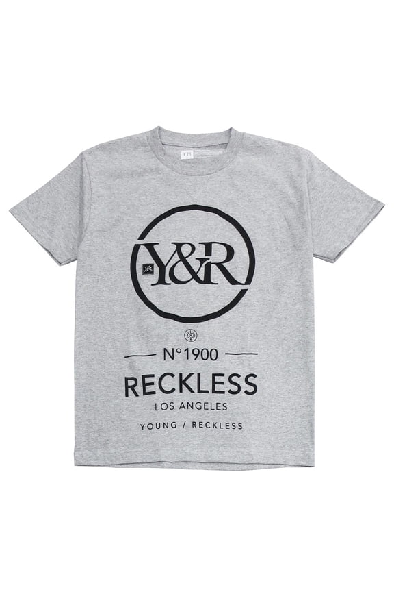 Men's Los Angeles No. 1900 Circle Logo Graphic Tee T-Shirt (XXX-Large, Grey)