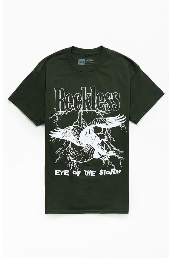 Men's T-Shirt Eye Of The Storm Short Sleeve Tee (X-Large, Forest Green)