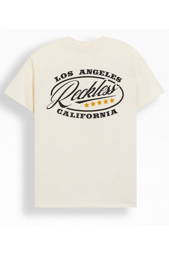 Men's T-Shirt Frontier Short Sleeve CrewneckTee (Medium, Natural)