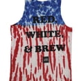 thumbnail image 1 of Young & Reckless Mens Red White Brew Tank Top, Multicoloured, Medium, 1 of 1