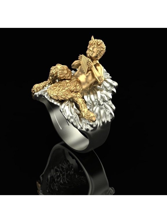 Young Satyr Ring, Greek Mythology Ring Music Jewelry Nature Spirit God Roman