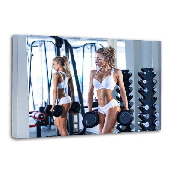 Young Sexy Woman Workout Dumbbell Fitness Bodybuilder Gifts Canvas Painting Poster Wall Art Decorative Picture Prints Modern Decor 12x18inch(30x45cm)