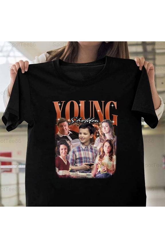 Young Sheldon Funny Retro Vintage 2000s TV Show Fan Graphic Aesthetic Unisex T-Shirt Y0067, Up to Size 5XL