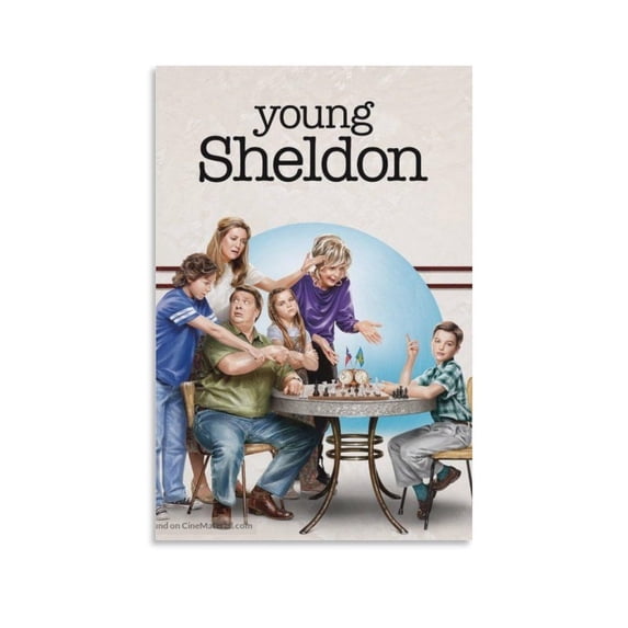 Young Sheldon TV Poster Wall Art Poster Gifts Bedroom Prints Home Decor Hanging Picture Canvas Painting Posters Unframed 12x18inch(30x45cm)
