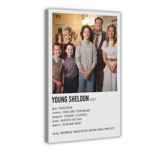 Young Sheldon Tv Series Vintage Poster 1 Canvas Poster Bedroom Decor Landscape Office Room Decor Gift