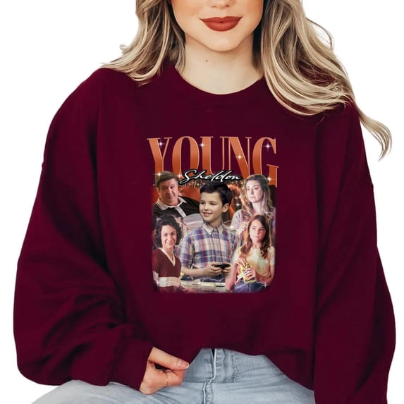 Young Sheldon Vintage TV Show Big Bang Theory Iain Armitage Origins Fan Sweatshirt, for men & women, up to size 5XL