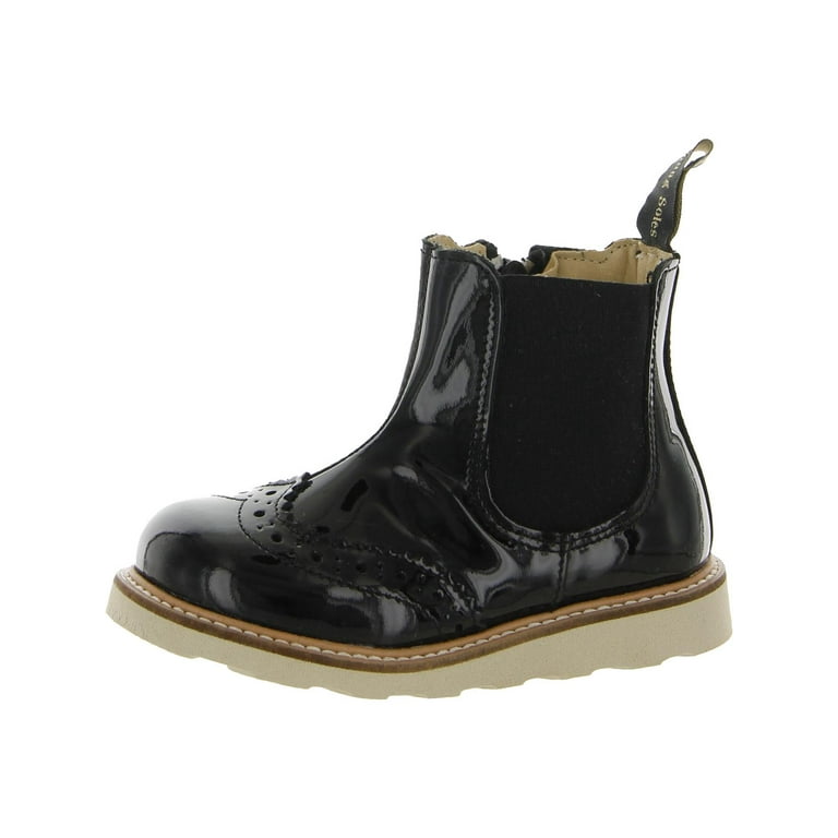 Girls patent shop chelsea boots