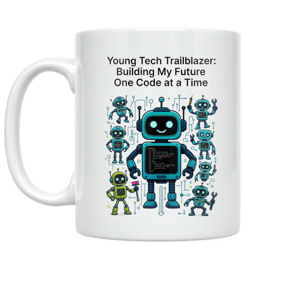 Young Tech Trailblazer Coding Mug - Young Programmer - 11 oz Ceramic Coffee Mug