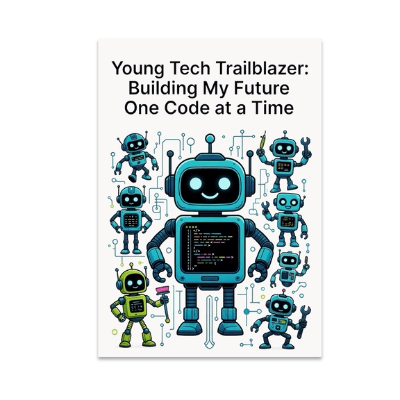 Young Tech Trailblazer Coding Poster - Kids Tech Decor - 13x19 Poster Print