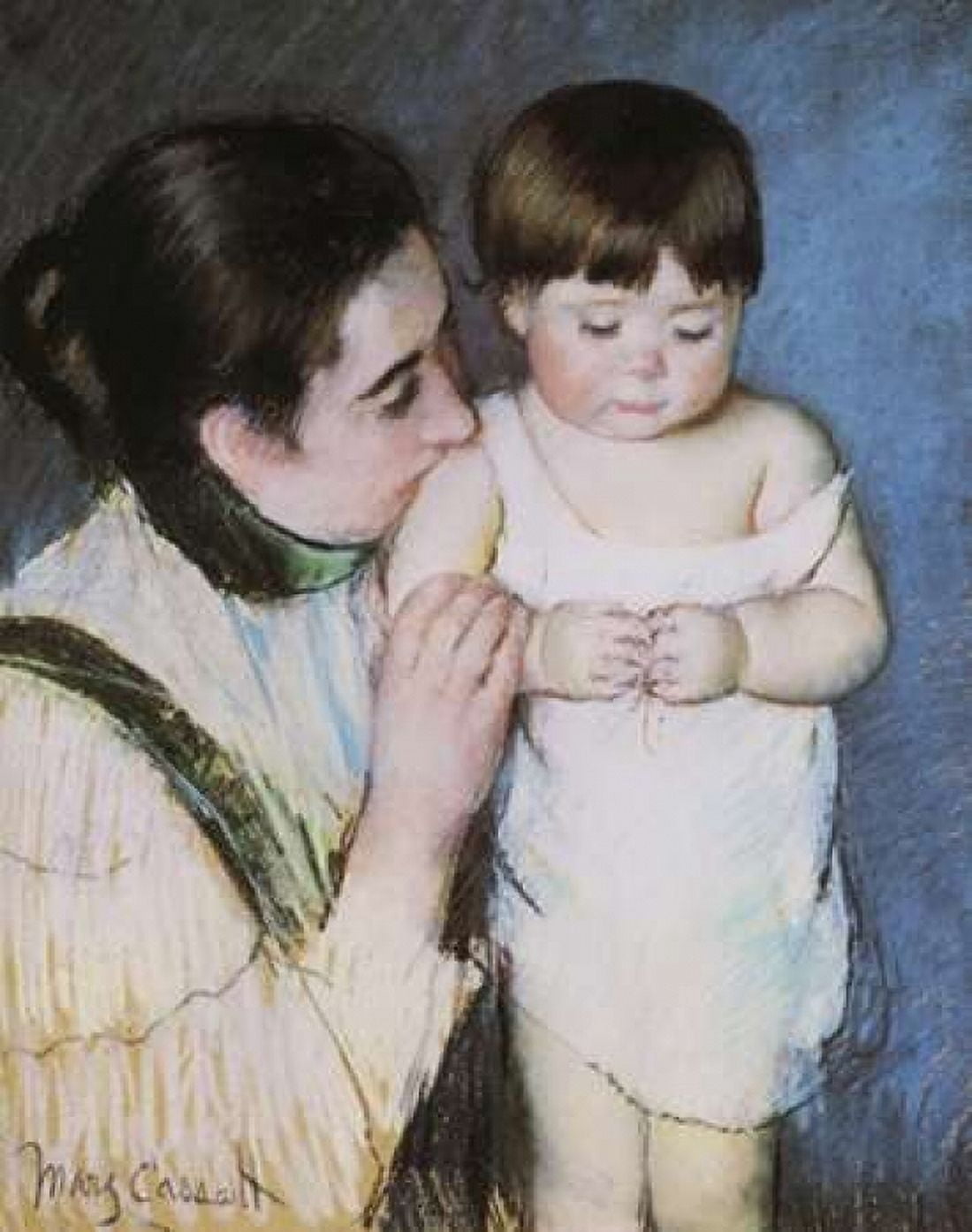 Young Thomas And His Mother 1893 Canvas Art - Mary Cassatt (24 x 30)