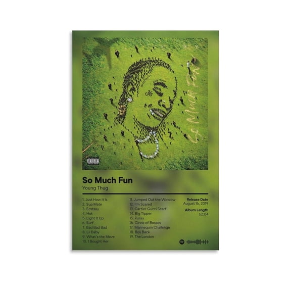 Young Thug So Much Fun Canvas Poster Wall Decorative Art Painting Living Room Bedroom Decoration Gift