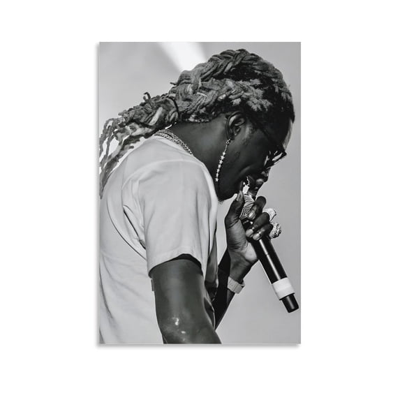 Yt Rapper Poster Young Thug1 RAPPER Art Young Singer Posters Canvas Art Poster and Wall ...