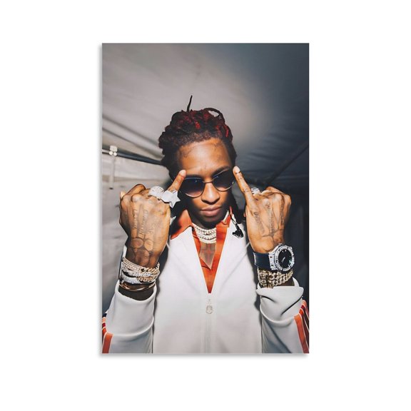 Young Thug1 Rapper Cool And Dazzling Art Poster Artworks Picture Print Poster Wall Art Painting Canvas Gift Decor Home Posters Decorative 16x24inch(40x60cm)