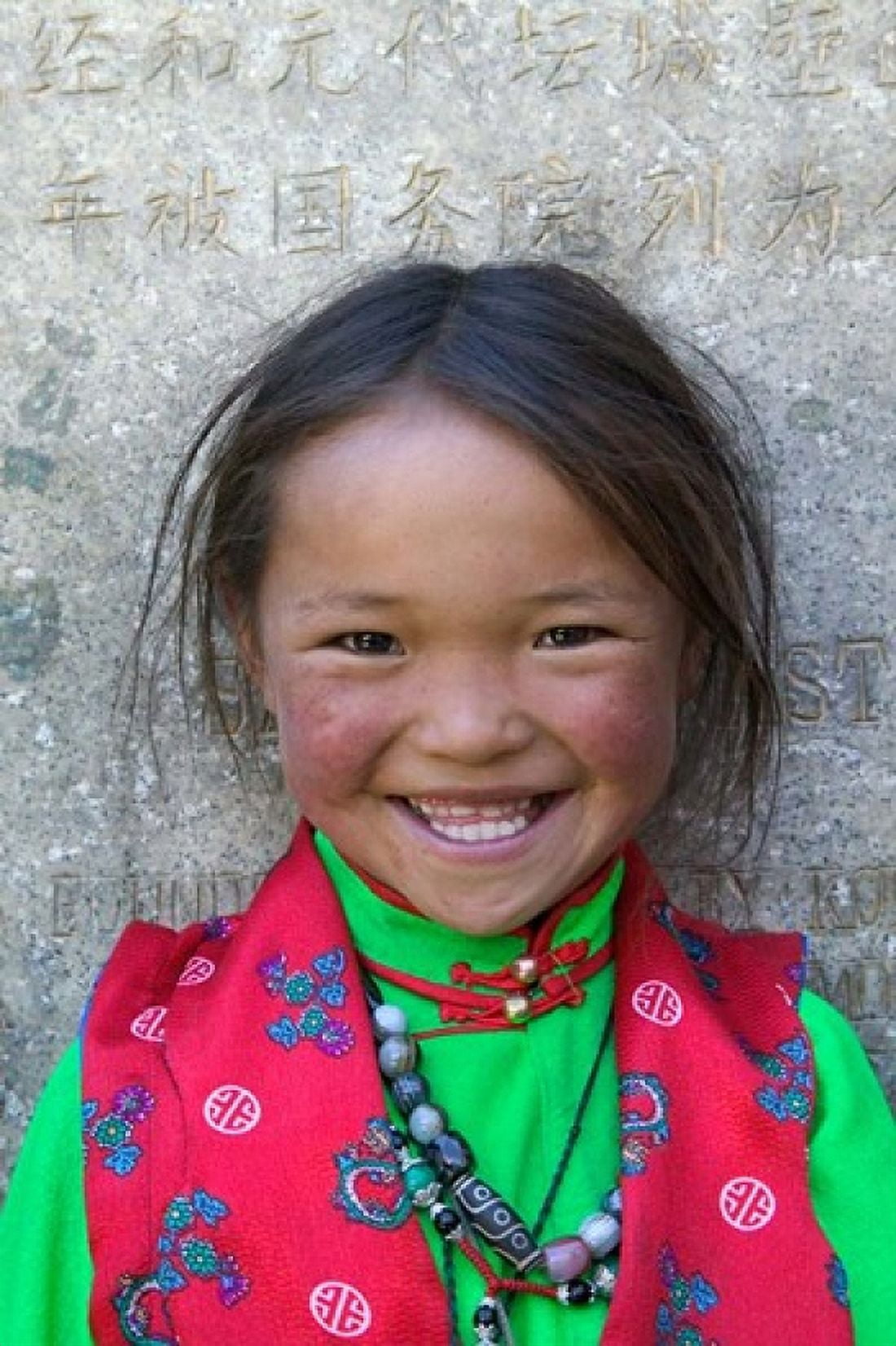 Young Tibetan Girl Sakya Monastery Tibet China Canvas Art - Keren Su DanitaDelimont (23 x 34)