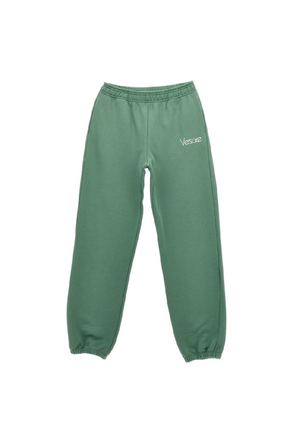 Kids Logo Embroidered Cotton Sweatpants, Size 8