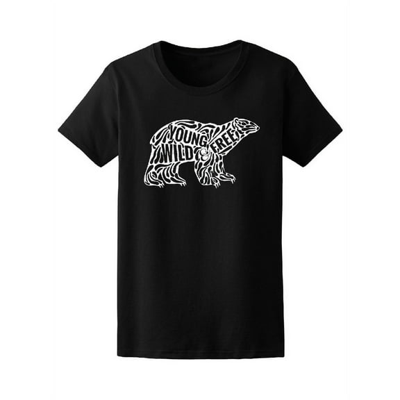 Young Wild And Free Bear Tee Women's -Image by Shutterstock