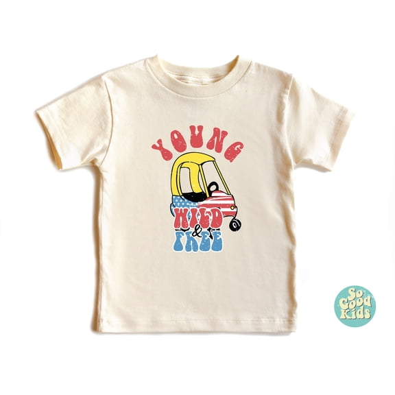 Young Wild And Free Shirt, 4Th Of July Shirt, American Flag Kids Shirt, Independence Day Shirt, America Shirt, Merica Shirt TODDLER SHORT SLEEVE TEE BELLA CANVAS 3001T