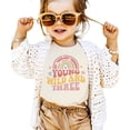 thumbnail image 1 of Young Wild Three Retro Rainbow Adorable 3rd Birthday Shirt for Infant Baby Toddler Girl Third Birthday Outfit Natural Shirt 5-6, 1 of 6