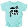 thumbnail image 1 of Young Wild and Three Girls 3rd Birthday Shirt for Toddler Girls Third Birthday Outfit Chill Shirt 3T, 1 of 2