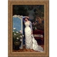 thumbnail image 1 of Young Woman In An Interior 24x18 Gold Ornate Wood Framed Canvas Art by Auguste Toulmouche, 1 of 2