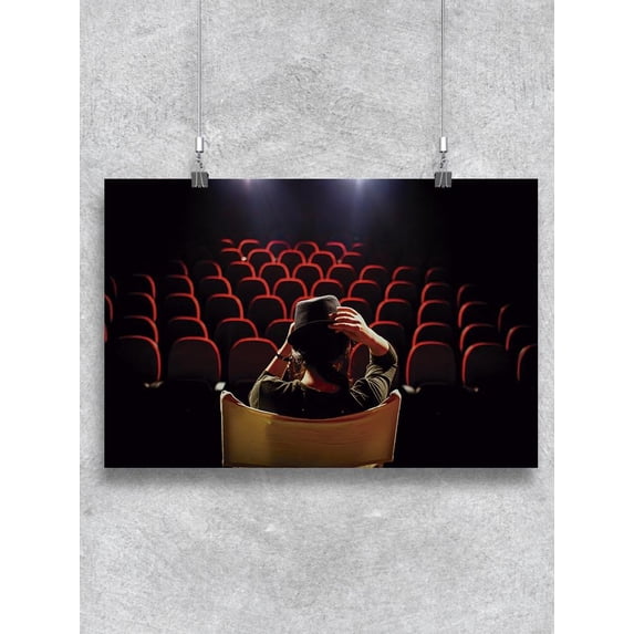 Young Woman On Director's Chair Poster -Image by Shutterstock