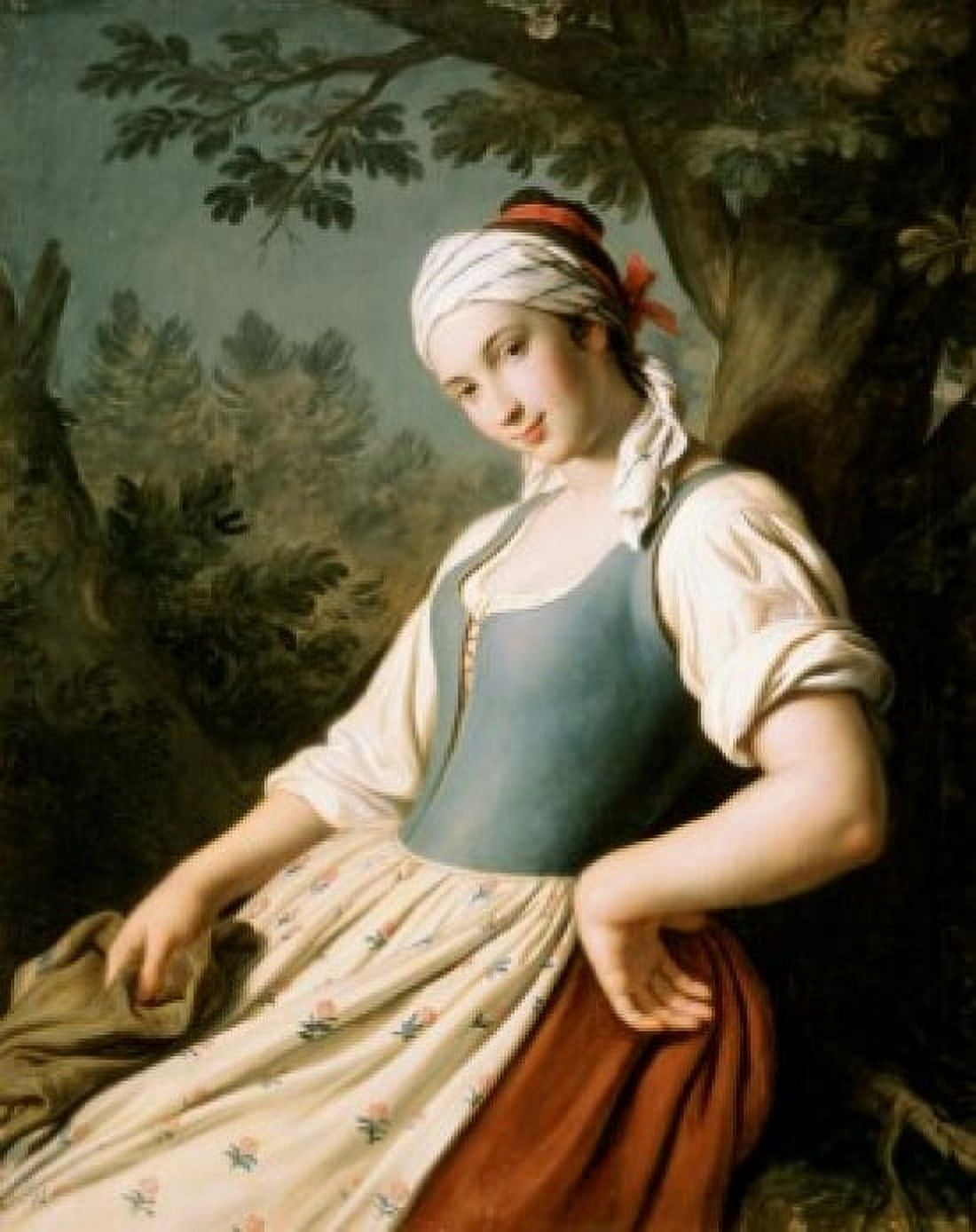 Young Woman Pietro Antonio Rotari (1707-1762Italian) Oil on Canvas Pushkin Museum of Fine Arts Moscow Canvas Art - Pietro Antonio Rotari (18 x 24)