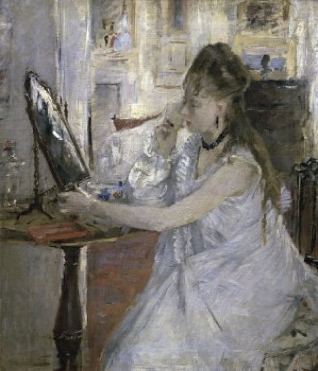Young Woman Powdering Herself (Femme a sa toilette) 1877 Berthe Morisot (1841-1895French) Musee dOrsay Paris Canvas Art - Berthe Morisot (18 x 24)