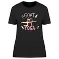 thumbnail image 1 of Young Woman Practicing Goat Yoga T-Shirt Women -Image by Shutterstock, Female Small, 1 of 2