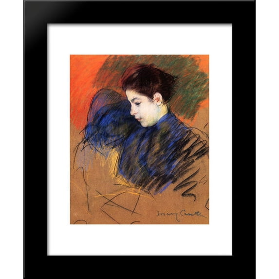 Young Woman Reflecting 20x24 Framed Art Print by Mary Cassatt