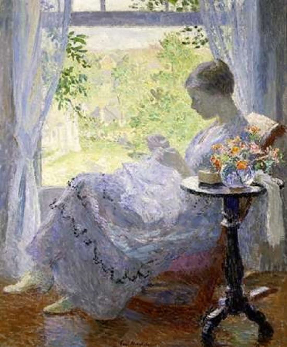 Young Woman Sewing Canvas Art - Gari Melchers (20 x 24)