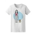 thumbnail image 1 of Young Woman With Her Dog Doodle T-Shirt Women -Image by Shutterstock, Female XX-Large, 1 of 2
