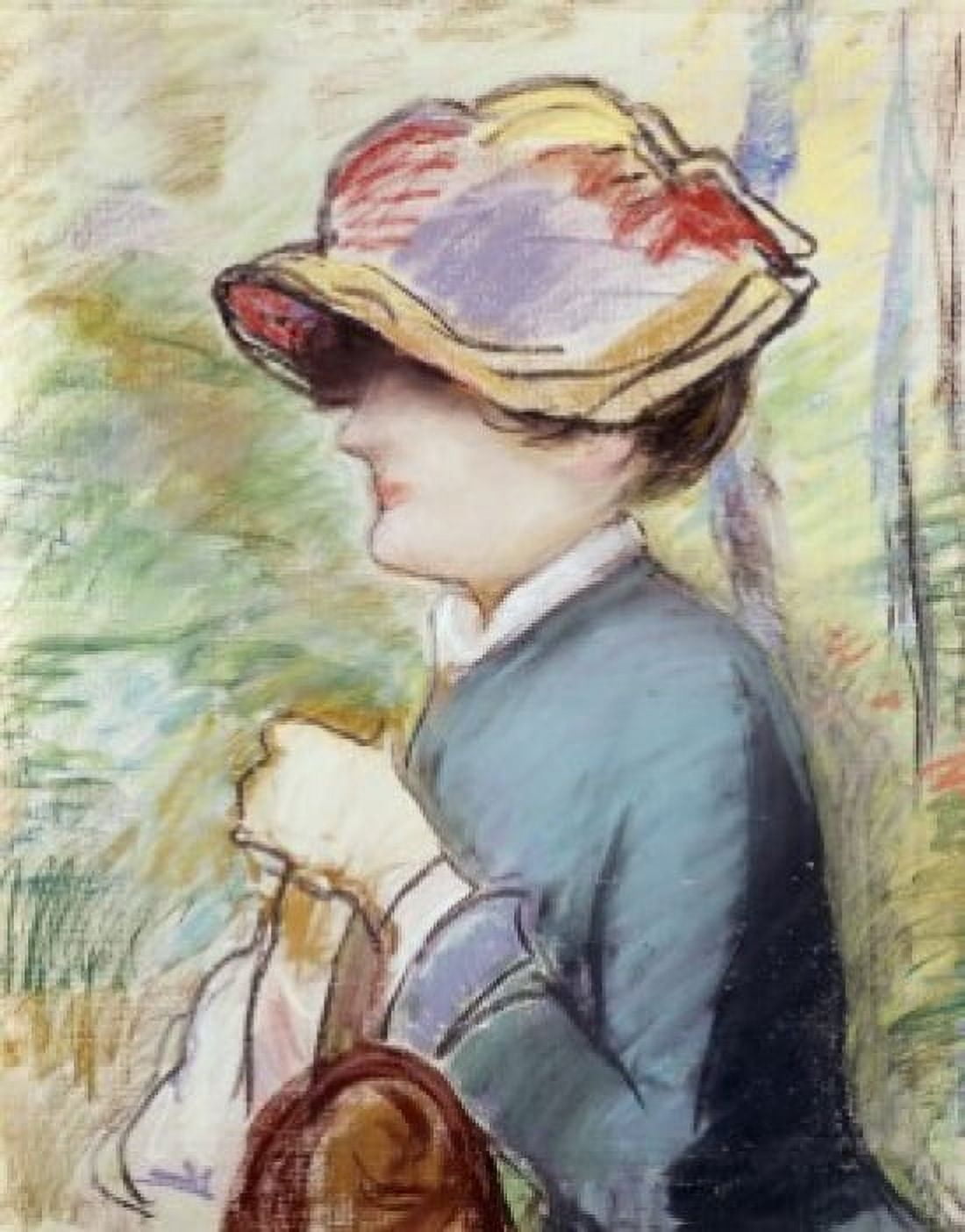 Young Woman in a Broad Hat Edouard Manet (1832-1883 French) Canvas Art - Edouard Manet (18 x 24)