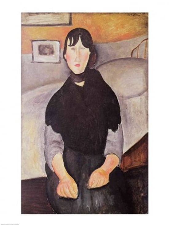 Young Woman of the People Canvas Art - Amedeo Modigliani (18 x 24)