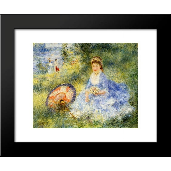 Young Woman with a Japanese Umbrella 20x24 Framed Art Print by Renoir, Pierre...
