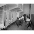 thumbnail image 1 of Young Women At Desks In An American Jail C. 1920. Dressed In Street Clothing History (24 x 18), 1 of 1
