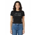 thumbnail image 1 of I'm a Delight Women's Graphic Cropped Baby Tee with Short Sleeves, Sizes XXS-XXL, 1 of 4