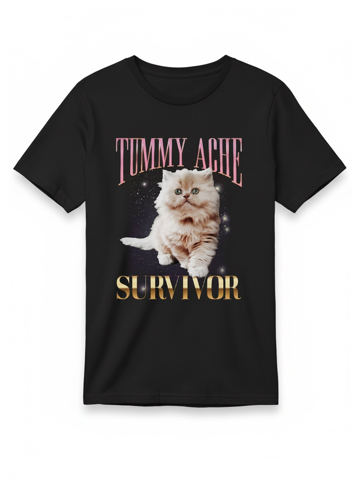 Young Women’s Graphic Everyday Short Sleeve Tee, Tummy Ache, Sizes XXS–XXL