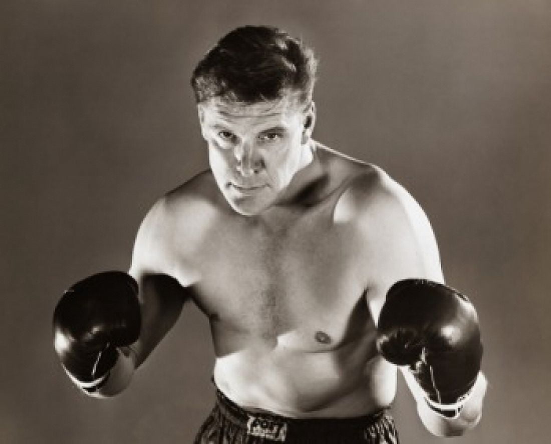 Young adult man in a fighting stance Canvas Art - (18 x 24)