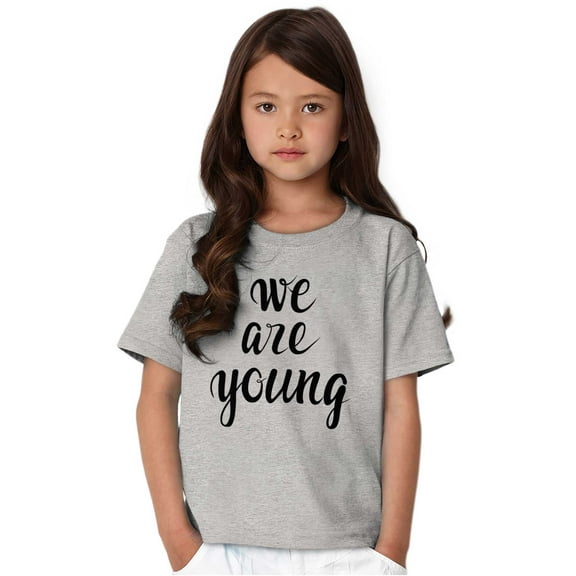 Young and Pretty Inspirational Lyrics Girls Kids T Shirt Tees Teen Brisco Brands X