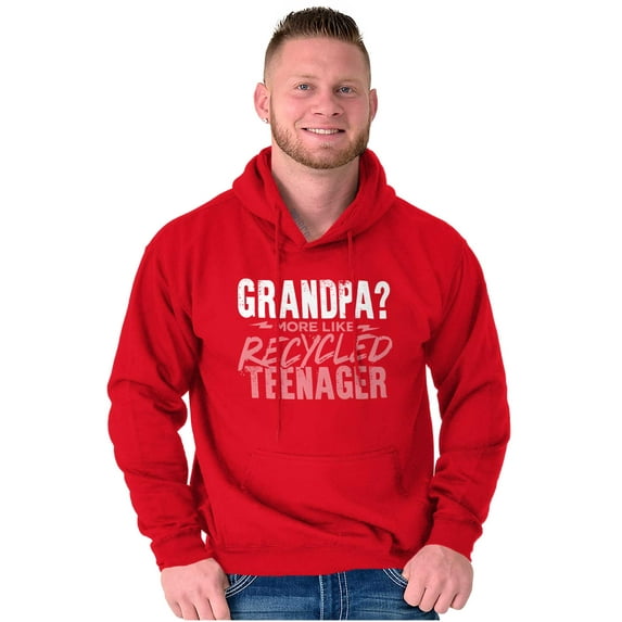 Young at Heart Grandpa Grandparent Men's Big & Tall Graphic Hoodie Brisco Brands 2X
