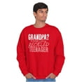 thumbnail image 1 of Young at Heart Grandpa Grandparent Men's Crewneck Sweatshirt Brisco Brands M, 1 of 6