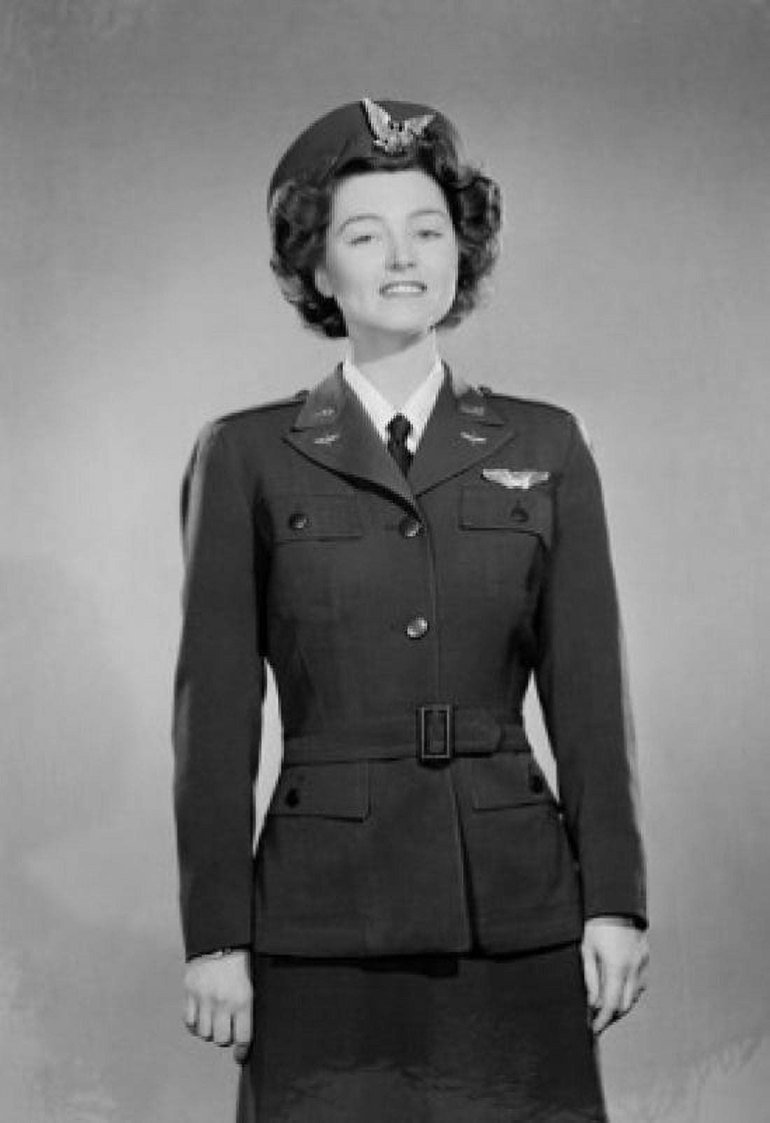 Young attractive young woman wearing air force uniform Canvas Art - (18 x 24)