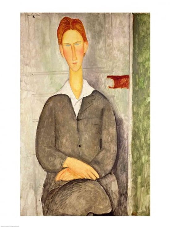 Young boy with red hair 1906 Canvas Art - Amedeo Modigliani (18 x 24)