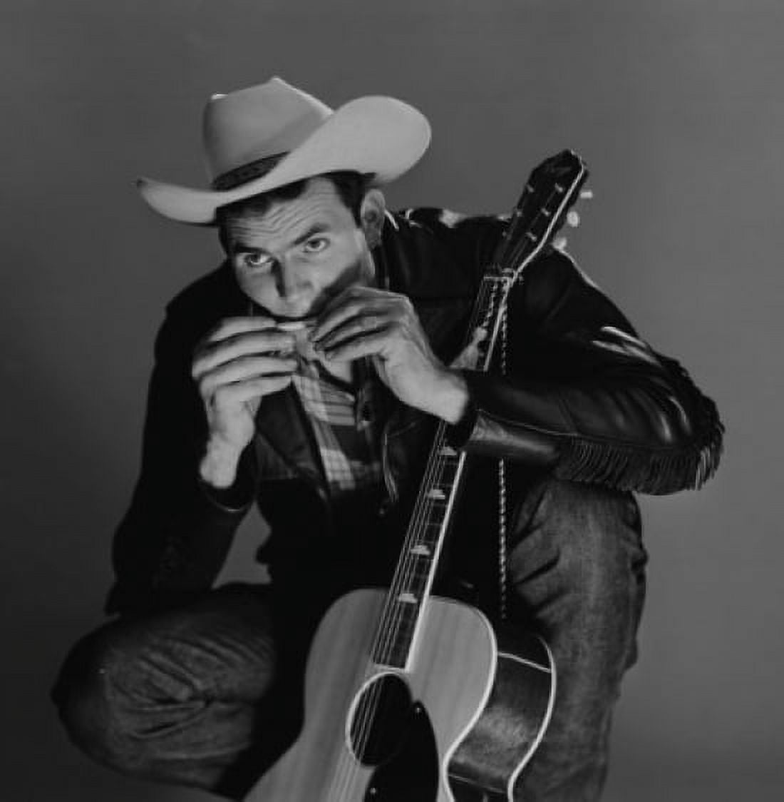 Young country musician playing harmonica Canvas Art -  (18 x 24)