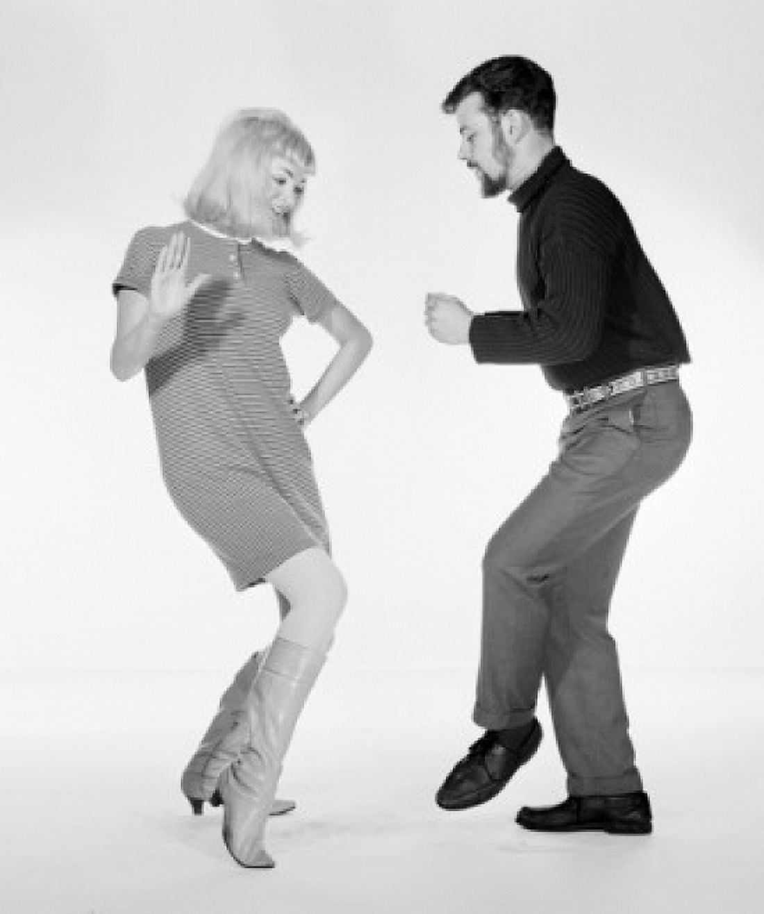 Young couple disco dancing Canvas Art - (18 x 24)