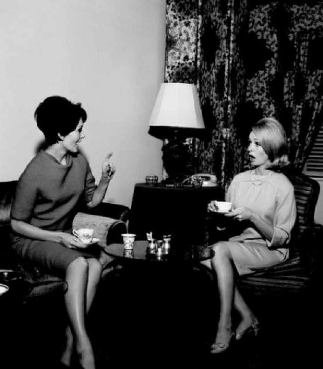Young female friends talking over tea Canvas Art - (24 x 36)